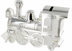 ENG09S- Silver Plated Train Money Box